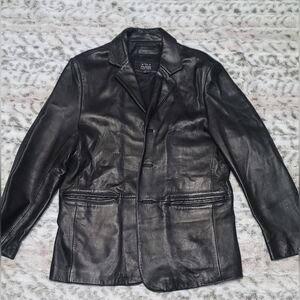 Men's Wilsons Leather Classic Black Jacket